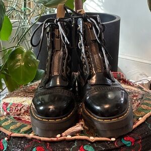Dr. Martens Black Vegan Sinclair Platform Combat Boots